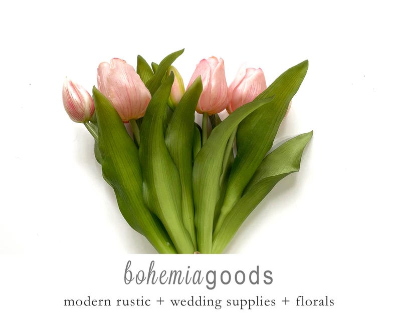 Preimum real touch tulip, pale pink