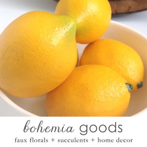Artificial lemon, decorative lemon, Premium stems, lemon decor, fruit decor