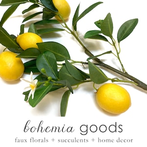 Large, lemon branch, artificial lemon, lemon tree, Premium quality, lemon flowers