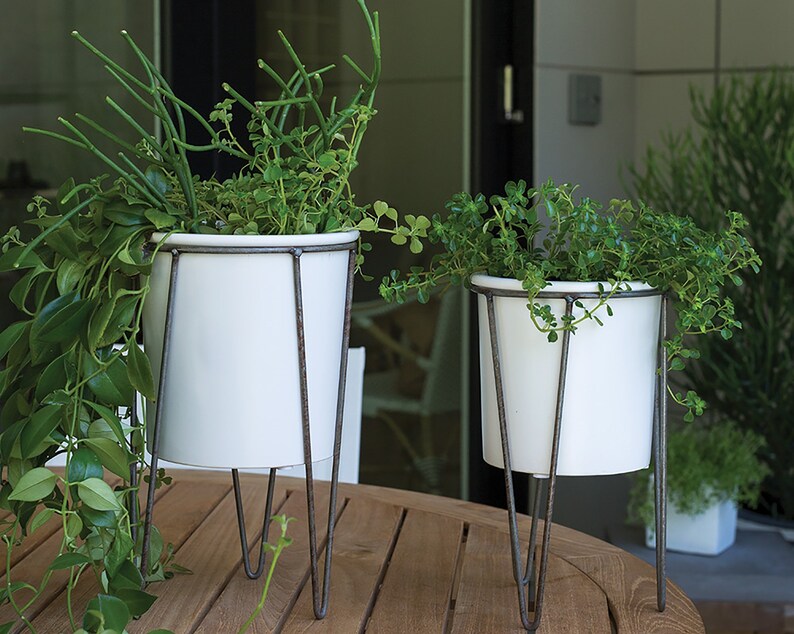 White Plant Stand Plant Stand Indoor Plant Stand Modern Etsy