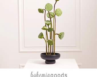 Ikebana Vase, black, compost vase, centerpiece