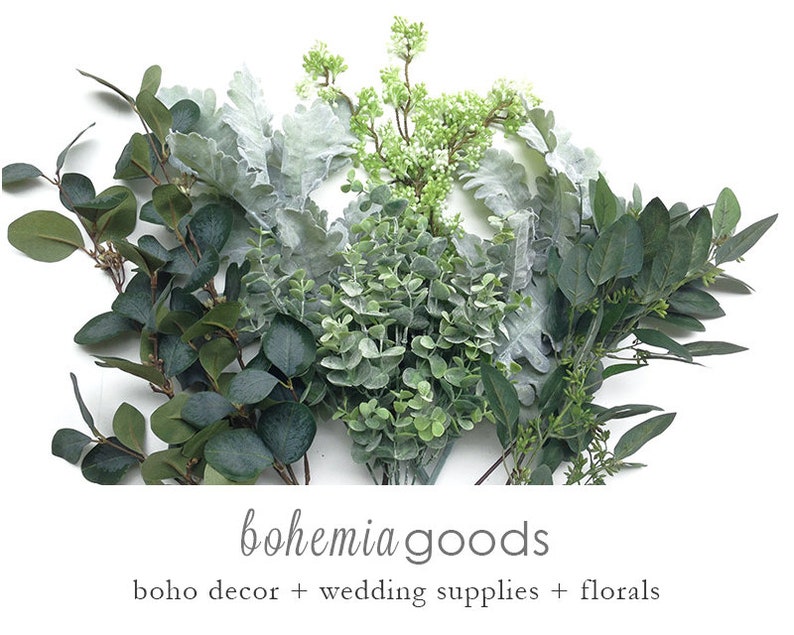 XLarge greenery collection artificial greenery faux plants Etsy