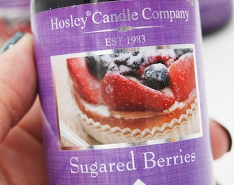 Sugared berries concentrated fragrance oil, Hosley Candle company, 3fl oz 90ml, highly scented