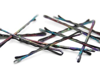Set of 10 rainbow colored bobby pins, rainbow hair accessories, cute glitter bobby pins, unique colorful bobby pins, decorative bobby pins