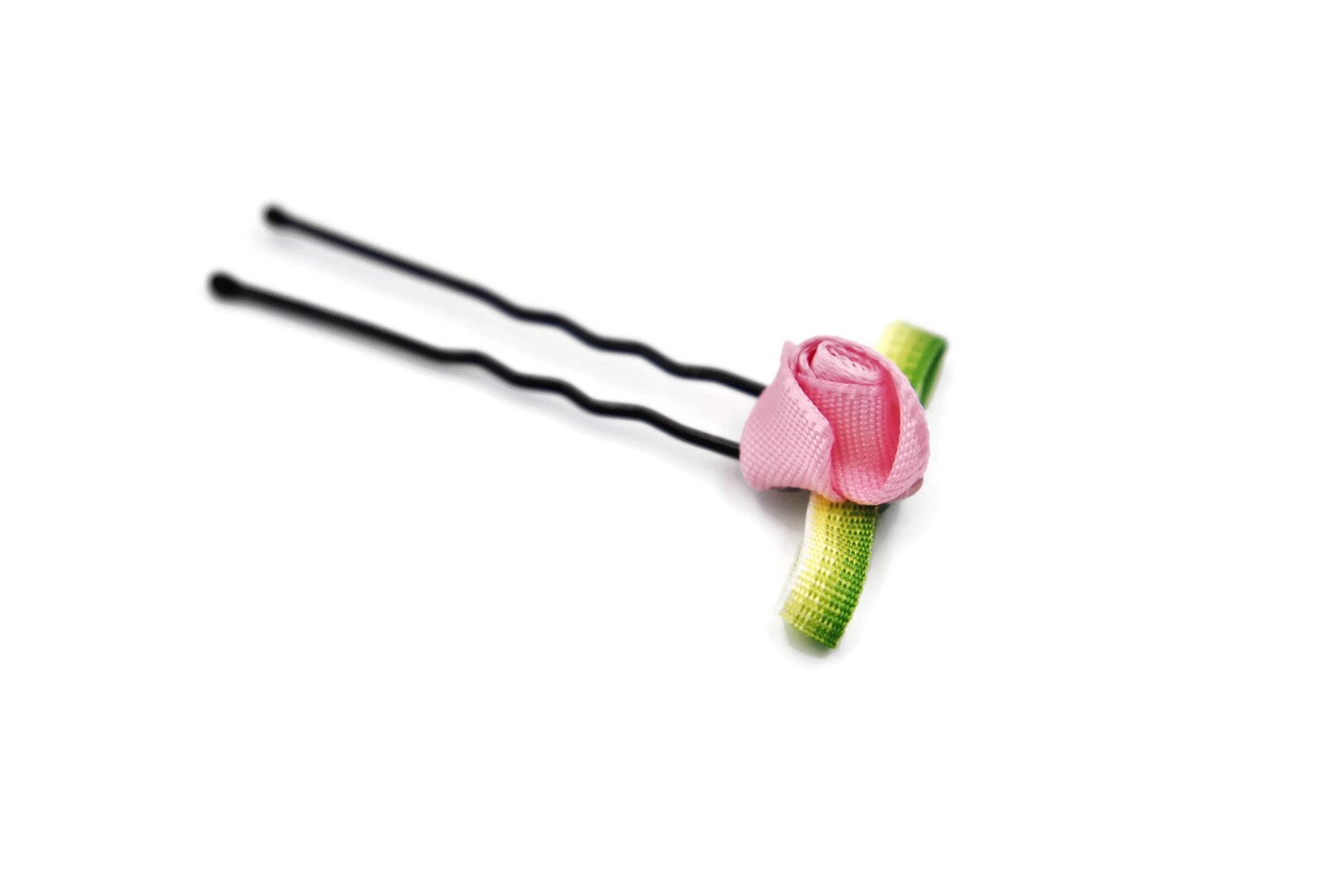 Pink Rose Hair Pin Small Pink Flower Hair Pin Pink Floral Etsy