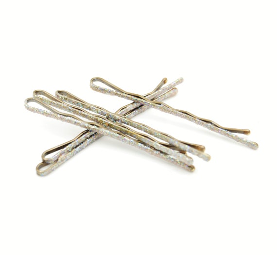 Glitter Bobby Pins Decorative Glitter Hair Pins Sparkle Bobby Pins Colorful Bobby Pins Yellow Colored Bobby Pin Yellow Hair Accessories