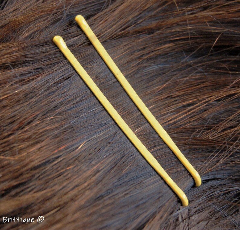 Yellow bobby pins yellow bridesmaid hair yellow wedding hair Etsy