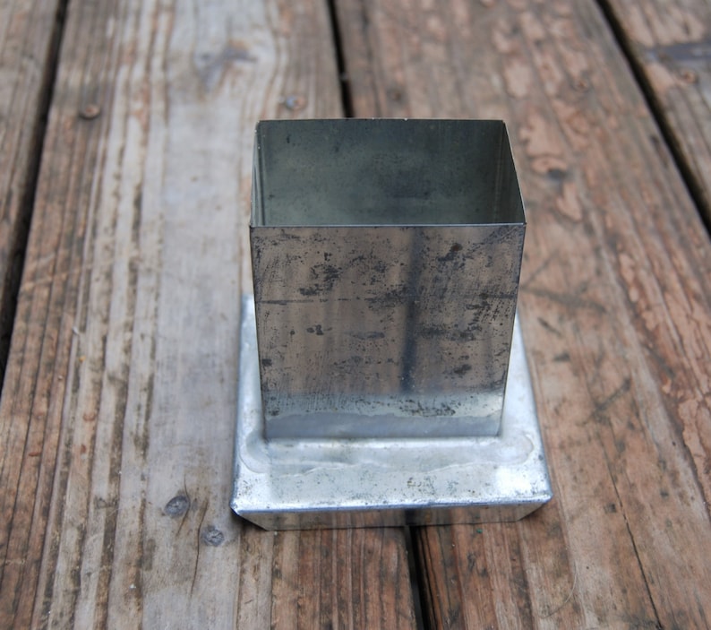 rectangle soldered mold Metal rectangle candle mold metal mold candle making supplies metal rectangle mold pourette metal candle mold
