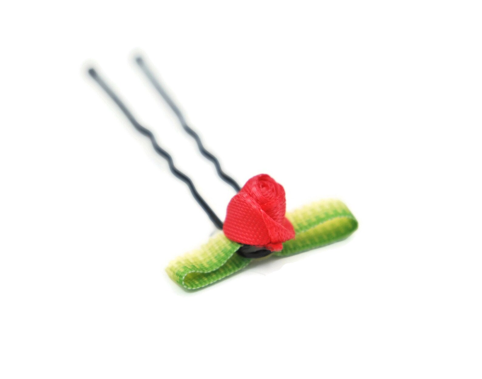 Pink rose hair pin hot pink flower hair pin pink bobby pin Etsy