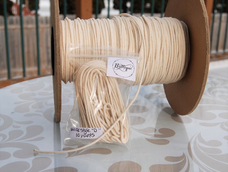 Big Candle Wicks for Large Container Candles Natural Fiber Etsy