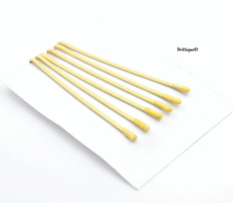 Yellow bobby pins yellow bridesmaid hair yellow wedding hair Etsy