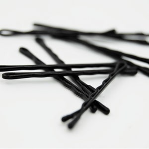 Solid Black Colored Bobby Pins, 2 Inch Black Hair Pin, Black Wedding ...