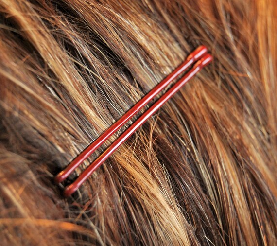 Scarlet Red Colored Bobby Pins Firetruck Red Hair Pins Red Etsy