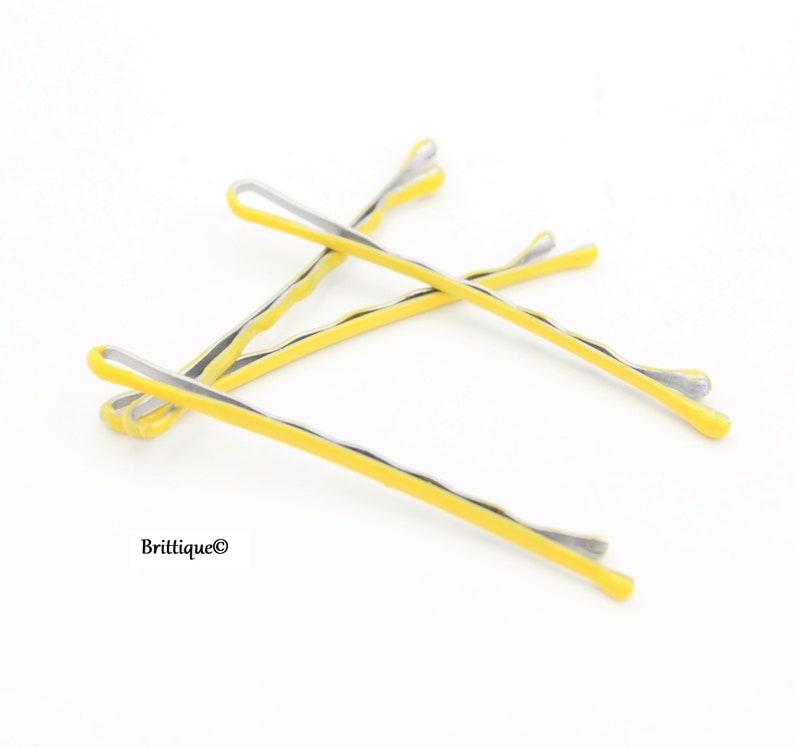 Yellow bobby pins yellow bridesmaid hair yellow wedding hair Etsy