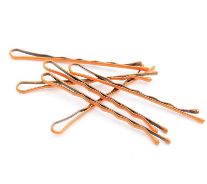 Colored Bobby Pins Orange Wedding Hair Pins Decorative Etsy