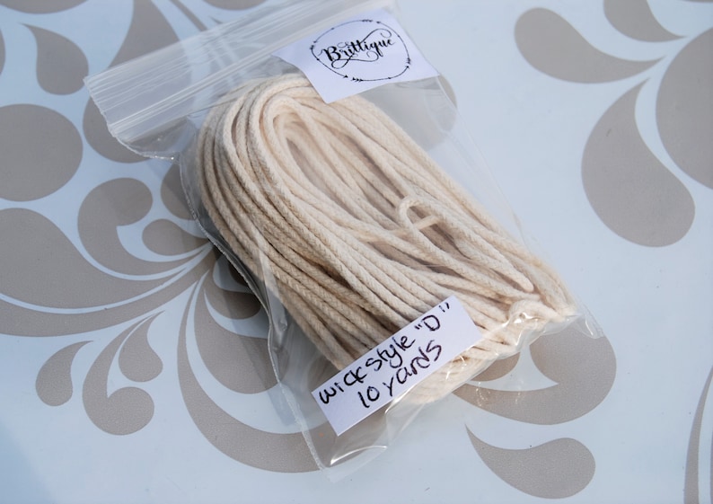 Big candle wicks for large container candles, natural fiber candle wicking, large candle wicks image 9