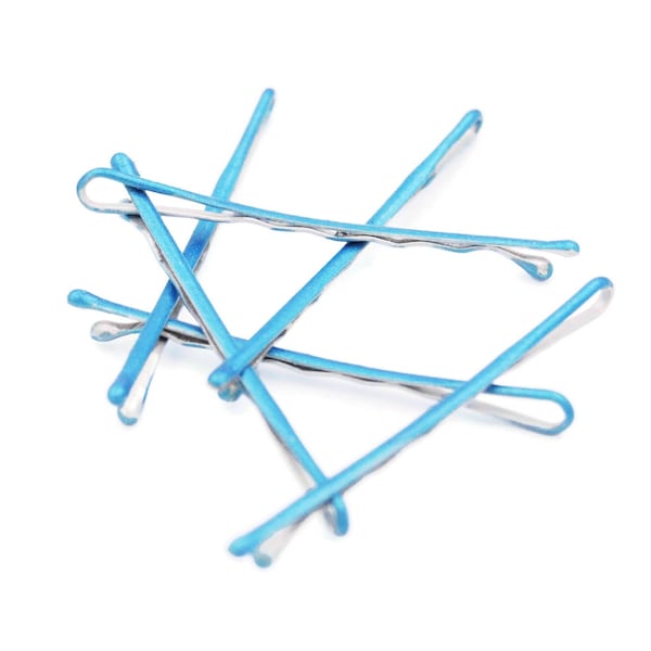 Metallic blue colored bobby pins, blue bobby pins, blue wedding hair, decorative bobby pins, colorful bobby pin, something blue accessories