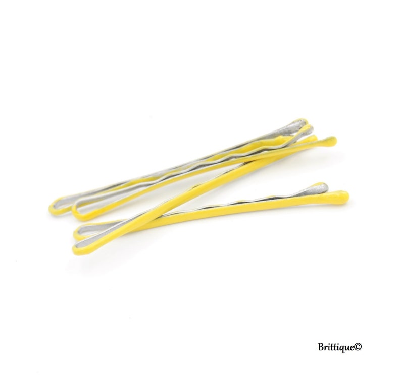 Yellow bobby pins yellow bridesmaid hair yellow wedding hair Etsy