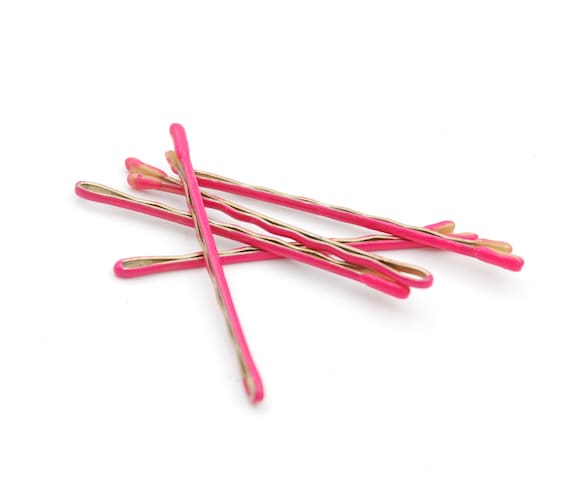 Buy Hot Pink Bobby Pins, Hot Pink Accessories, Bachelorette Hair