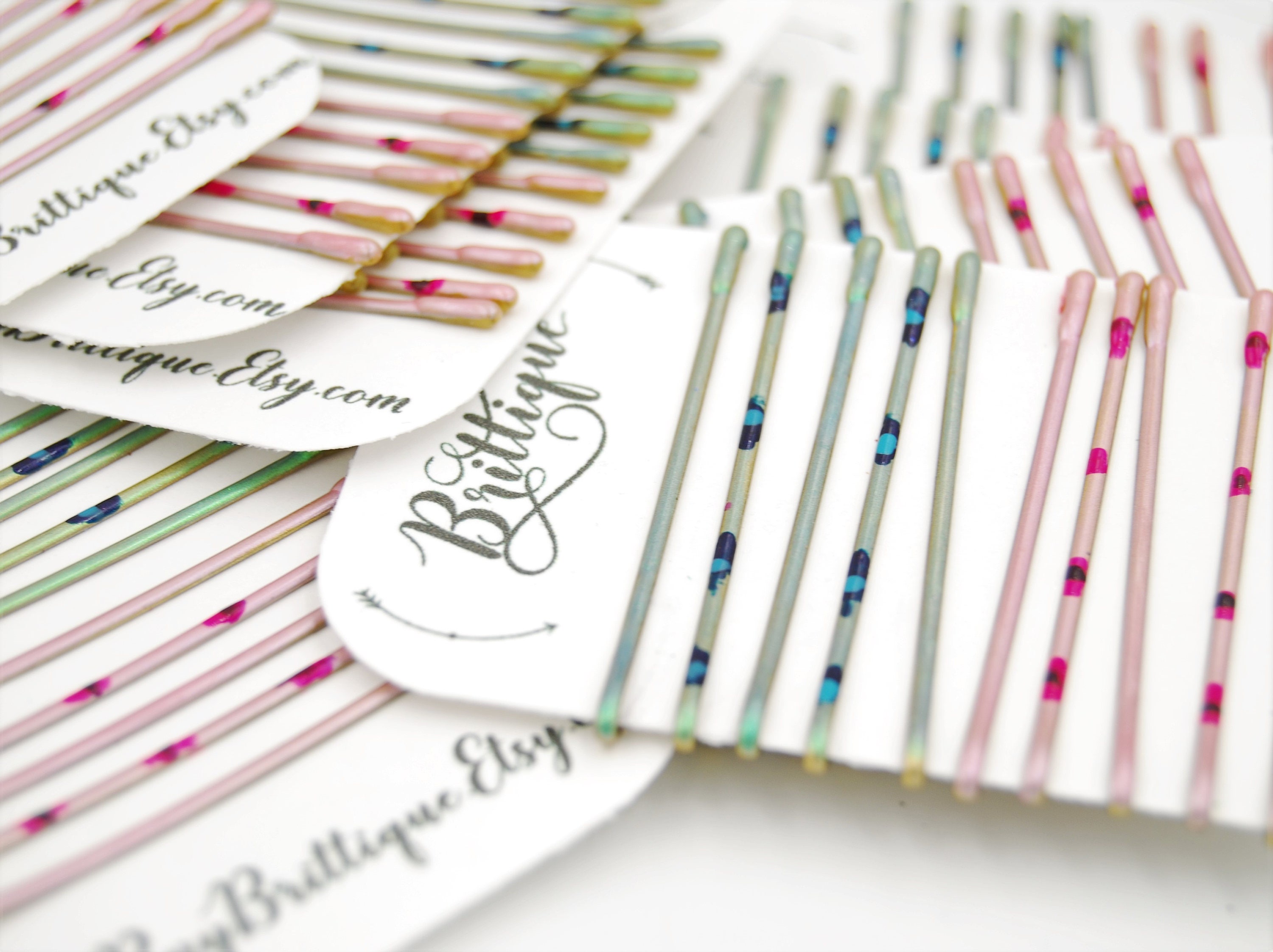 Decorative bobby pins baby blue colored bobby pins colorful Etsy