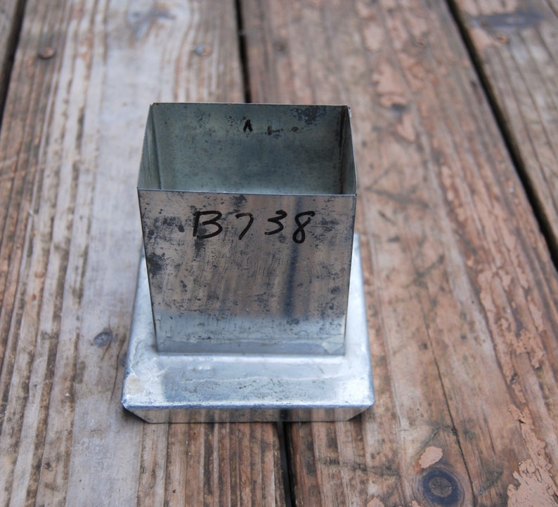 rectangle soldered mold Metal rectangle candle mold metal mold candle making supplies metal rectangle mold pourette metal candle mold