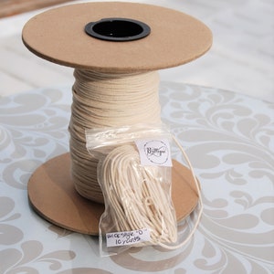 Big candle wicks for large container candles, natural fiber candle wicking, large candle wicks image 10