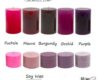 Pink and purple candle pigment, fuchsia dye for candles, mauve candle dye chips, burgundy, orchid, magenta