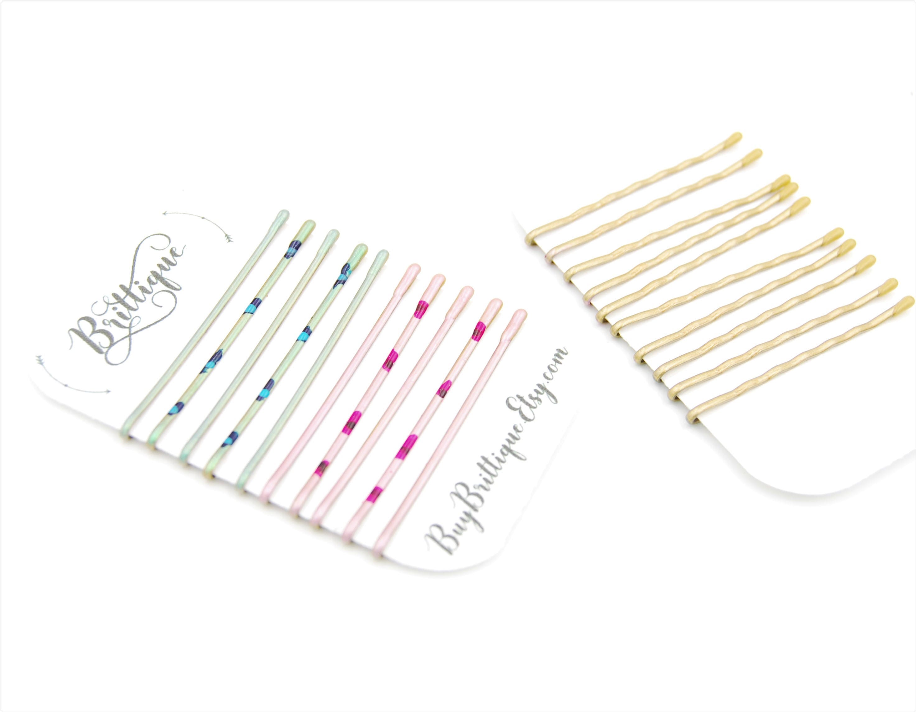 Decorative bobby pins baby blue colored bobby pins colorful Etsy