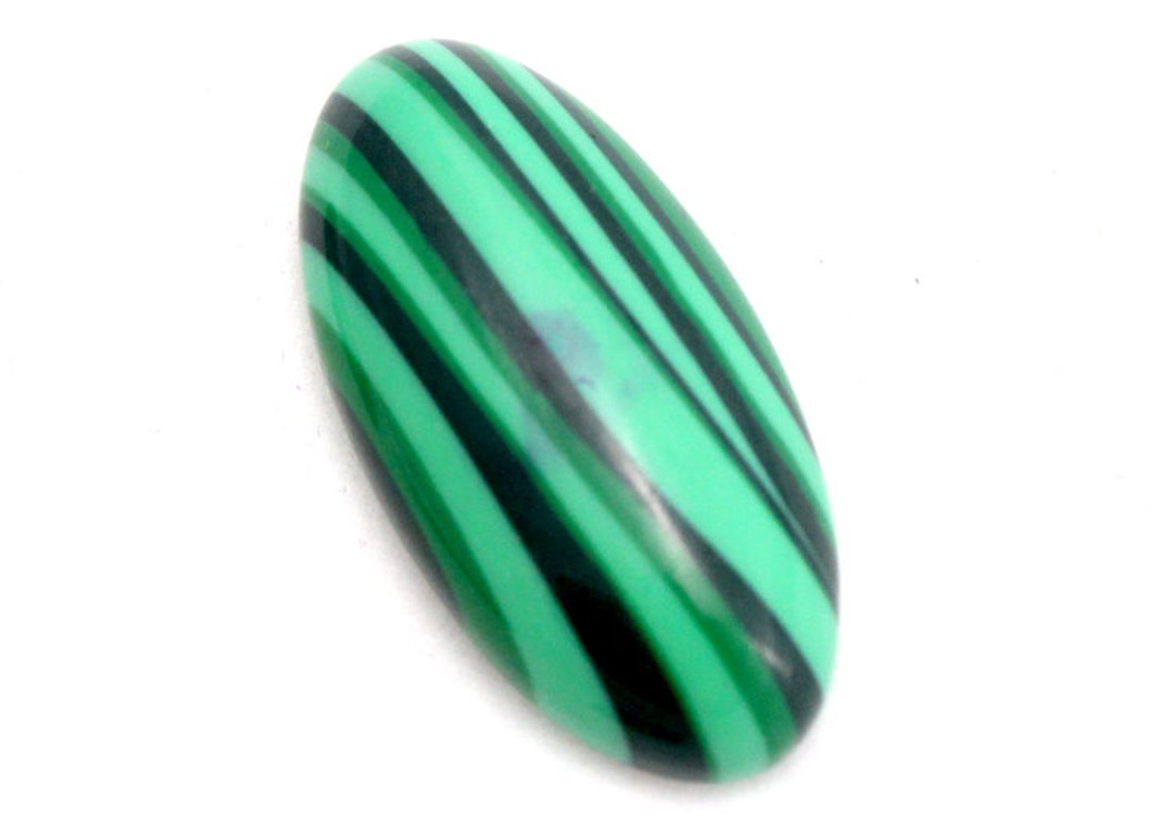 Green Malachite Cabochon With Black Lines. Green Stone Cabochon for Bead Embroidery. Long Green Oval Cabochon With Green Lines 30m X 14mm Etsy