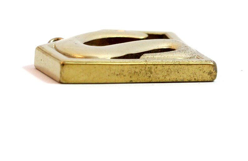 Gold Hematite Letter Pendant A Super Hero Symbol Decoration for Making Kids Necklace Non Magnetic Stone Super Man Carved Capital Alphabet