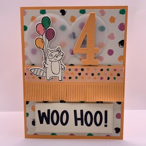 Biglietto di auguri fatto a mano per il 4° compleanno