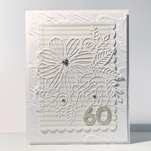 Carte faite main 60e anniversaire