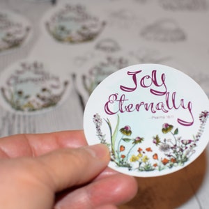 Set of 6 Stickers, Sticker set cute, floral sticker pack,Scripture Sticker pack, Christian sticker pack, Jw stickers, Jw gifts, wildflower image 1