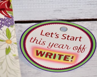 Tag set of 6 - JW Pioneer School gifts - JW pioneer school - JW Pioneer gifts - Let's Start This Year Off Write - Jw Tags