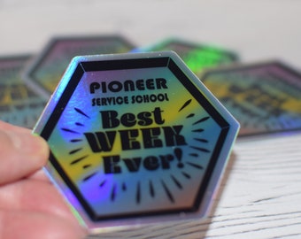 Set of 5, Holographic Sticker, 2024 Pioneer School Sticker, Pioneer School 2024, jw 2024 Sticker, 2024 Sticker,  2024 Pioneer, jw Sticker