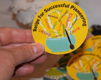 Set of 6 Pioneer Stickers - JW Pioneer School gifts - JW pioneer school - JW Pioneer gifts - Recipe for successful Pioneering - Jw Sticker
