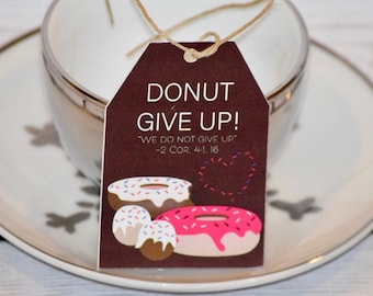 Set of 9 tags, JW Pioneer School gifts, JW pioneer school, JW Pioneer gifts, Jw Stickers, Donut give up tags, Laminated Tags, Matte Tags