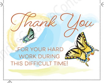 Printable Thank You Workers Card, Encouraging Printable, E card,  Downloadable, Printable Jw gift, Jw printable, Jw downloadable