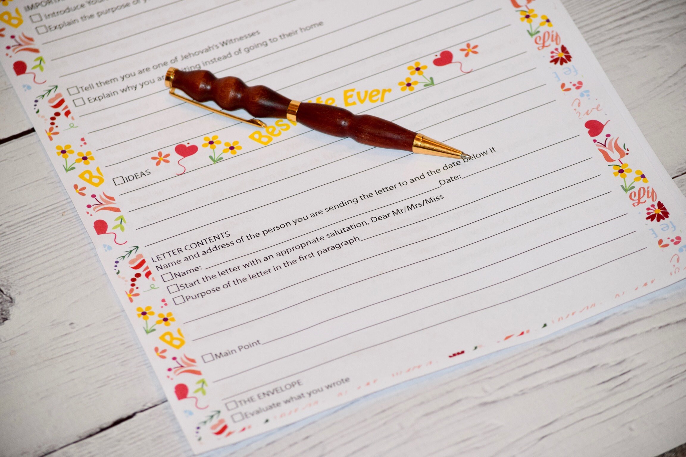 Notes Word Lettering Letter Writing Note Sheets, Checklist Design (digital Download) - Etsy