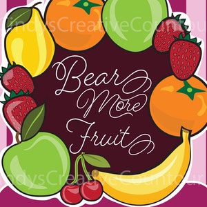Set of 4 labels - Bear More Fruit - Pioneering - JW Pioneer School gifts - JW pioneer school - JW Fruit printable - Jw Labels - Jw Printable
