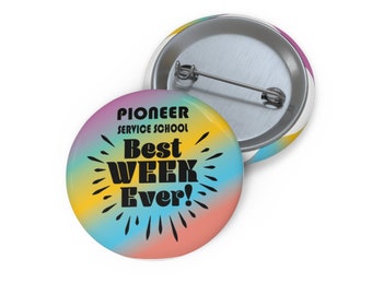 Pioneer School Service Pin, PSS pin, jw pin, Pin for PSS,  jw shop, Best Week Ever, Pioneer School, jw PSS button, jw button