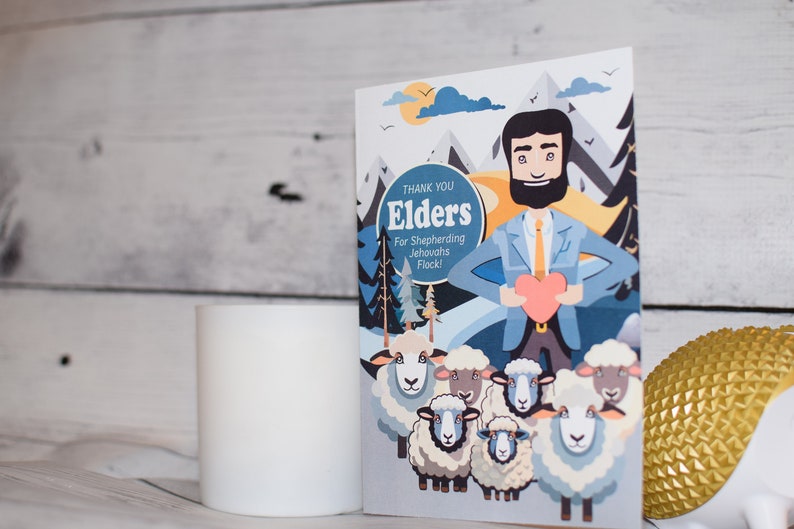 Jw Elder greeting card, Jw gifts for men, Jw Elder card, Jw Elder gift, Elders Shepherd flock, Elder gift Jw, Jw beard, Elder thank you card image 5