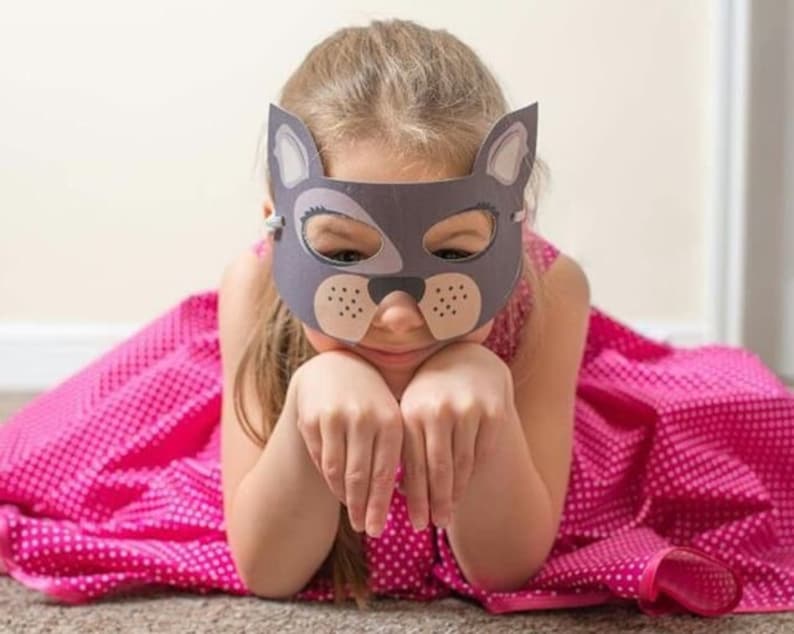 Dress up for kids Pretend Play dress up Pretend Play Store Downloadable Dog Mask Dress up print