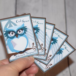 Set of 6 Owl Serve Jehovah Sticker, Owl Serve Jehovah, Owl sticker, Jw sticker pack, Jw sticker set, Serve Jehovah forever, Owl sticker pack image 3