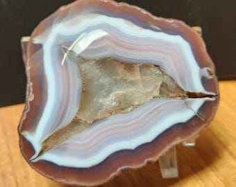 Laguna Agate Polished Specimen — Blue and Sand Parallax - Etsy