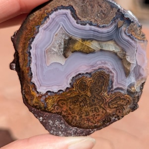 Lovely Lavender Laguna Agate (rare)  hand polished in Sedona, Arizona