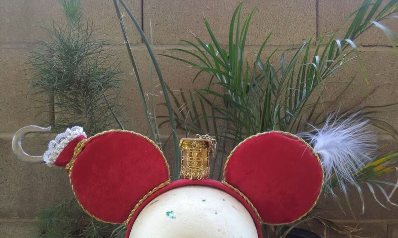 LIGHT UP 3D Captain Hook Inspired Mouse Ears with light up Trapped Tinkerbelllight up mickey earsDisneyland earsMinnie mouse ears