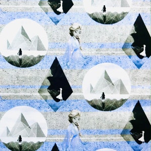 FROZEN Disney Elsa Dark Waters Cotton Fabric By The Yard 100% Cotton Licensed