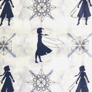 FROZEN Disney Elsa Anna Ice Dreams FQ Cotton Fabric 100% Cotton Licensed