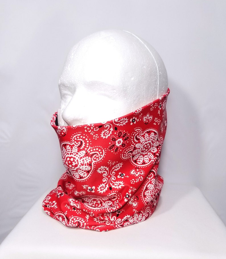 Ski bandana Red Bandana neck warmer scarf Gaiter Supreme Balaclava Cycling Head sock mask